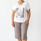 📢📢40% OFF !! ⏰Women Casual Two Piece Set V Neck Tee and Cropped Pants
