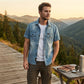 📢📢40% OFF !! ⏰Men's Casual Denim Short Sleeve Shirt