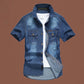 📢📢40% OFF !! ⏰Men's Casual Denim Short Sleeve Shirt