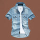 📢📢40% OFF !! ⏰Men's Casual Denim Short Sleeve Shirt