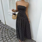 📢📢40% OFF !! ⏰ WOMEN'S OFF-SHOULDER POLKA DOT DRESS — Flattering Ruched Waist & Flowing A-Line Evening Wear ✨