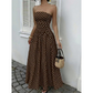 📢📢40% OFF !! ⏰ WOMEN'S OFF-SHOULDER POLKA DOT DRESS — Flattering Ruched Waist & Flowing A-Line Evening Wear ✨