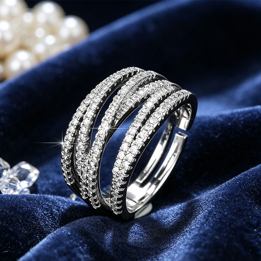 📢📢50% OFF !! ⏰Adjustable Multi-Band Crossover Ring