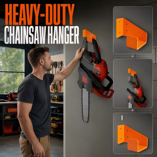 📢📢BUY 2 GET 1 FREE !! ⏰Heavy-Duty Wall Mount Chainsaw Hanger