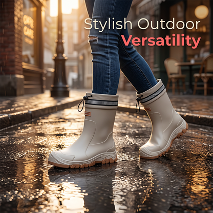 📢📢40% OFF !! ⏰Unisex Mid-Calf Waterproof Rain Boots