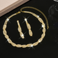 📢📢50% OFF !! ⏰Sparkling Rhinestone Claw Chain Necklace & Earrings Set for Women