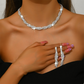 📢📢50% OFF !! ⏰Sparkling Rhinestone Claw Chain Necklace & Earrings Set for Women
