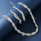 📢📢50% OFF !! ⏰Sparkling Rhinestone Claw Chain Necklace & Earrings Set for Women
