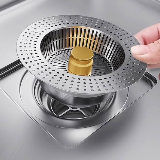 📢📢40% OFF !! ⏰Stainless Steel Sink Push-Button Drain Stopper