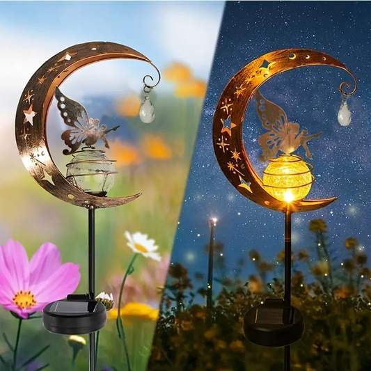 📢📢40% OFF !! ⏰Solar Fairy Moon Garden Stake Light
