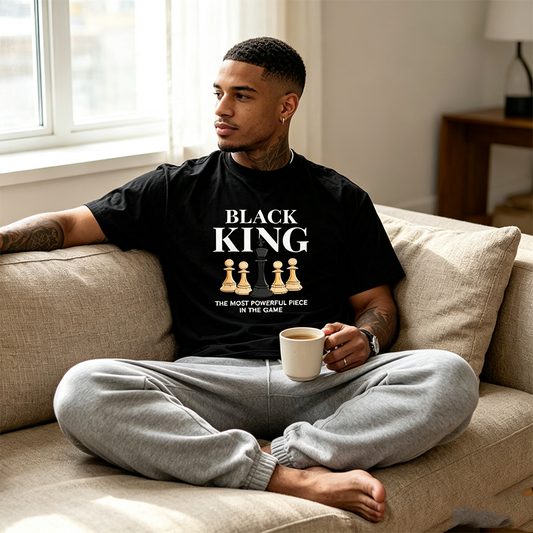 📢📢40% OFF !! ⏰Men Plus Size Chess Slogan Print T-Shirt Casual Short Sleeve Tee