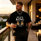 📢📢40% OFF !! ⏰Men Plus Size Chess Slogan Print T-Shirt Casual Short Sleeve Tee