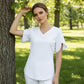 📢📢40% OFF !! ⏰ V-Neck Flutter Sleeve Blouse – Soft Feminine Breeze 🌸