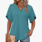📢📢40% OFF !! ⏰ V-Neck Flutter Sleeve Blouse – Soft Feminine Breeze 🌸