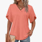 📢📢40% OFF !! ⏰ V-Neck Flutter Sleeve Blouse – Soft Feminine Breeze 🌸