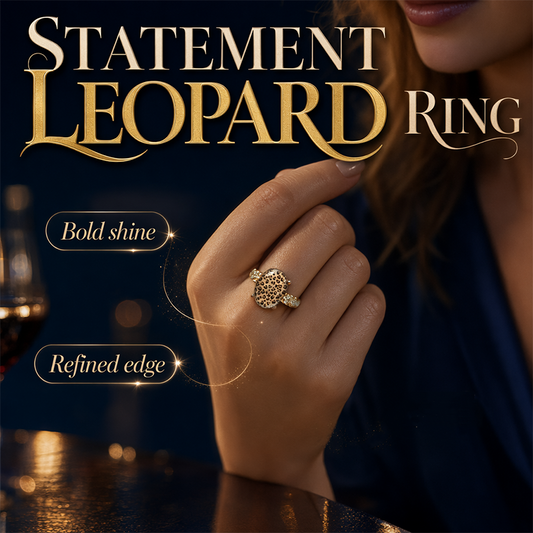 📢📢33% OFF !! ⏰Vintage Leopard Print Oval Ring
