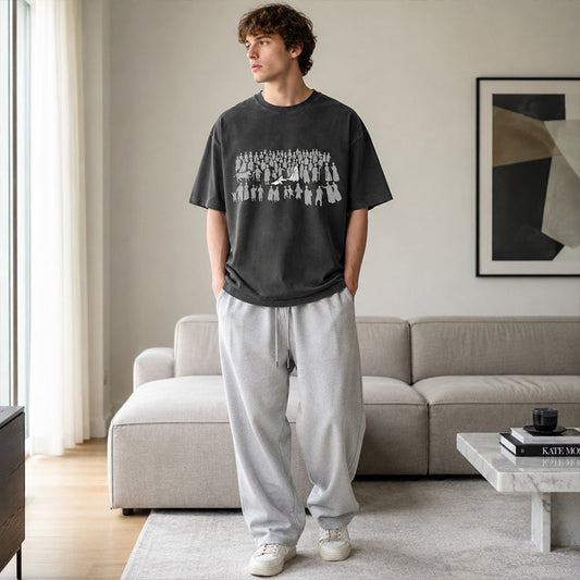 🔥 Pro-Favorite Washed Graphic T-Shirt – Polyester – Breathable 🎯