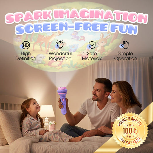📢📢50% OFF !! ⏰Early Education Projector Torch for Kids 🔦 Click, Project & Learn – A Pocket-Sized Nighttime Adventure ✨