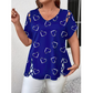 📢📢40% OFF !! ⏰Women’s Heart Print V-Neck Top