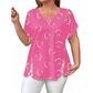📢📢40% OFF !! ⏰Women’s Heart Print V-Neck Top