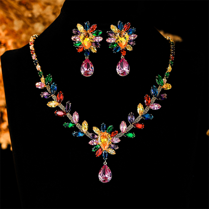 🌸 50% OFF NOW! 💎 Women Casual Colorful Floral Necklace Set – Vibrant flowers, lightweight & elegant – Perfect for everyday wear & special occasions ✨