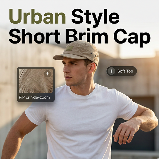 📢📢40% OFF !! ⏰Short Brim Soft Top Baseball Cap