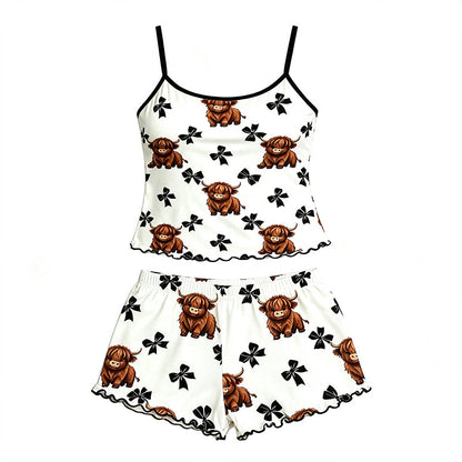 Summer Sleepless Spaghetti Strap Cami Sleepwear Set