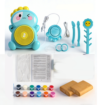 📢📢40% OFF !! ⏰Kids Electric Pottery Wheel DIY Clay Craft Kit