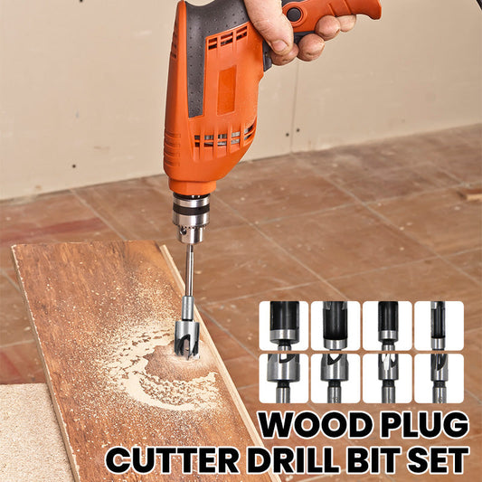 📢📢40% OFF !! ⏰ 8PCS Wood Plug Cutter Drill Bit Set