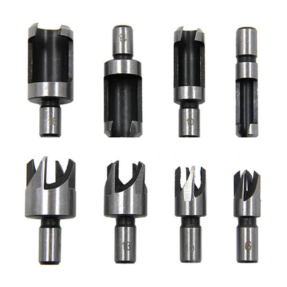  8PCS Wood Plug Cutter Drill Bit Set