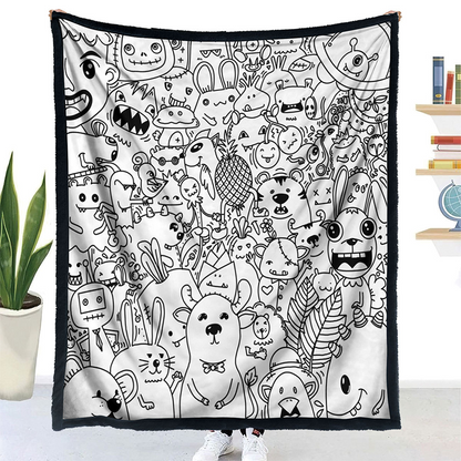 DIY Coloring Blanket with 24 Markers