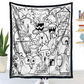 DIY Coloring Blanket with 24 Markers