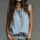 📢📢50% OFF !! ⏰Women's Round Neck Sleeveless Lace Top