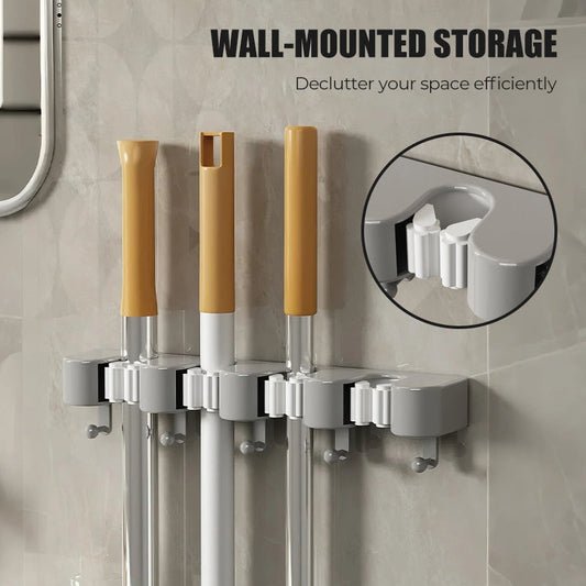 📢📢50% OFF !! ⏰Wall-Mounted Mop & Broom Holder