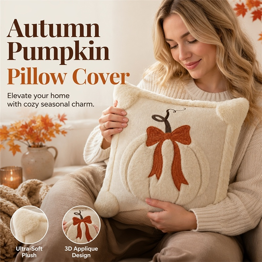 📢📢40% OFF !! ⏰Cozy Pumpkin Throw Pillow Cover 