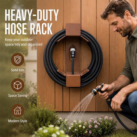 📢📢50% OFF !! ⏰Wall Mounted Iron Garden Hose Holder