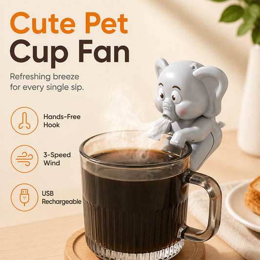 💨📢📢40% OFF !! ⏰Cute Pet Cup Hanging Mini Fan