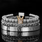 👑 50% OFF! ✨ Men's Stainless Steel Crown Bracelet 3-Piece Set – Hand-Set AAA Zircons, PVD Electroplating & Adjustable 17-21cm Fit – Urban Luxury for Suits & Street Style 💎
