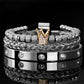 👑 50% OFF! ✨ Men's Stainless Steel Crown Bracelet 3-Piece Set – Hand-Set AAA Zircons, PVD Electroplating & Adjustable 17-21cm Fit – Urban Luxury for Suits & Street Style 💎