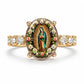 📢📢50% OFF !! ⏰Vintage Gold Virgin Mary Oval Crystal Ring