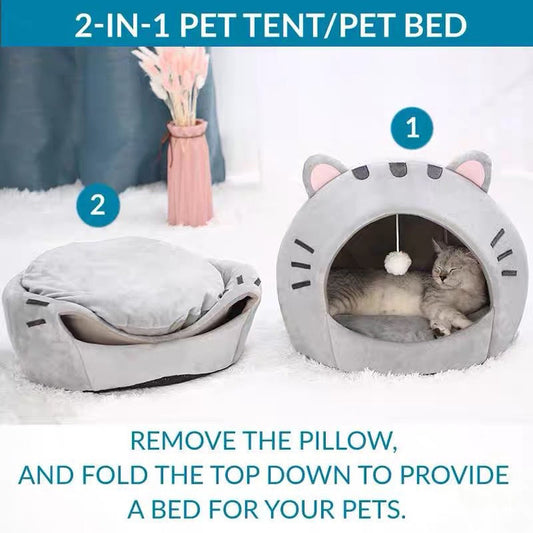2-In-1 Pet Tent & Pet Bed