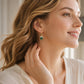 Elegant Rosebud C-Shaped Hoop Earrings