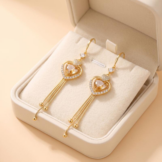 📢📢40% OFF !! ⏰ 2026 Sale — Over 29,500 Sold!💖 Statement Heart Tassel Earrings