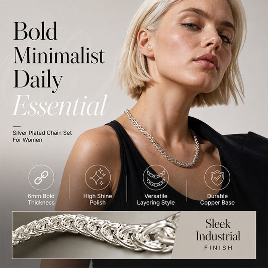 📢📢50% OFF !! ⏰ 2026 Sale — Over 27,100 Sold!✨ Elegant Silver‑Tone Braided Wheat Chain Necklace 🤍