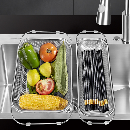 📢📢40% OFF !! ⏰Stainless Steel Telescopic Drainer Basket