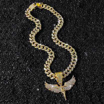 Men's Sprakling Rhinestone Pendant Necklace