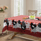 Red Plaid Rooster Tablecloth