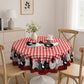 Red Plaid Rooster Tablecloth