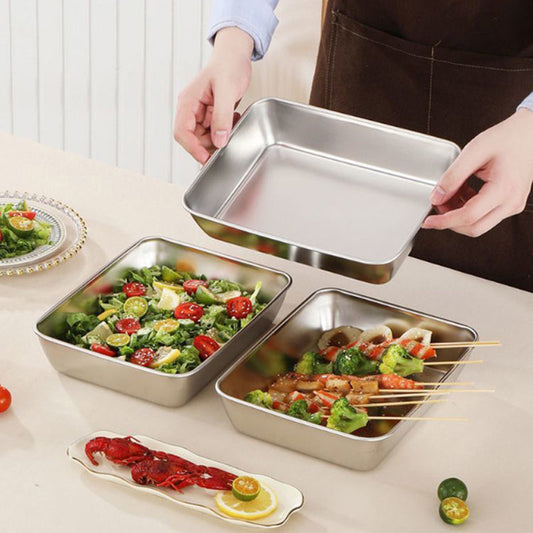 🍱Stainless Steel Square Plate