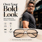 Unisex Oversized Square One-Piece Sunglasses